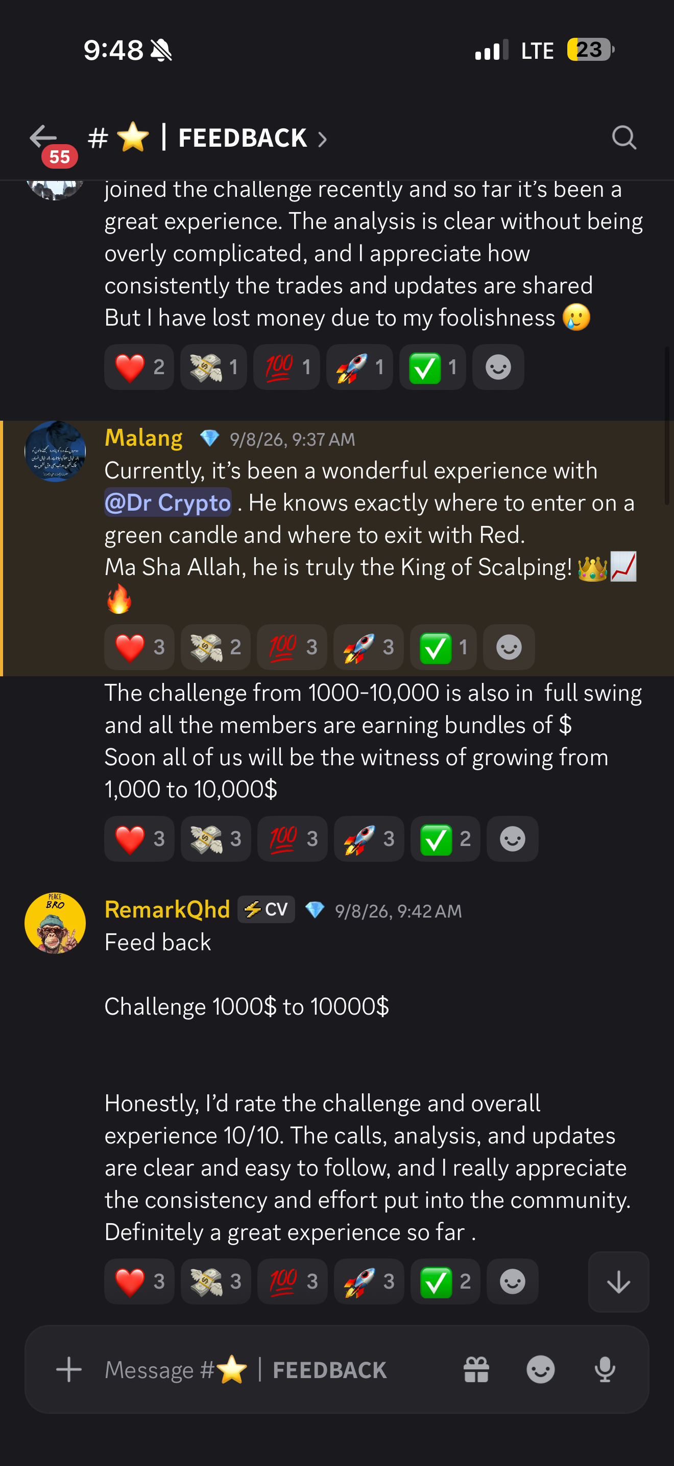 Member testimonial